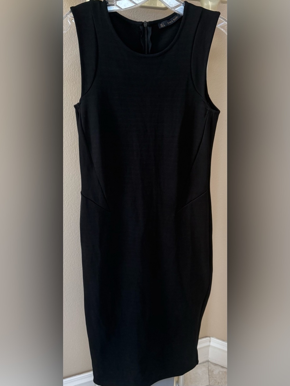 Zara Black Textured Knit dress
